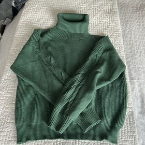 Boutique purchased women’s turtleneck sweater, off shoulder